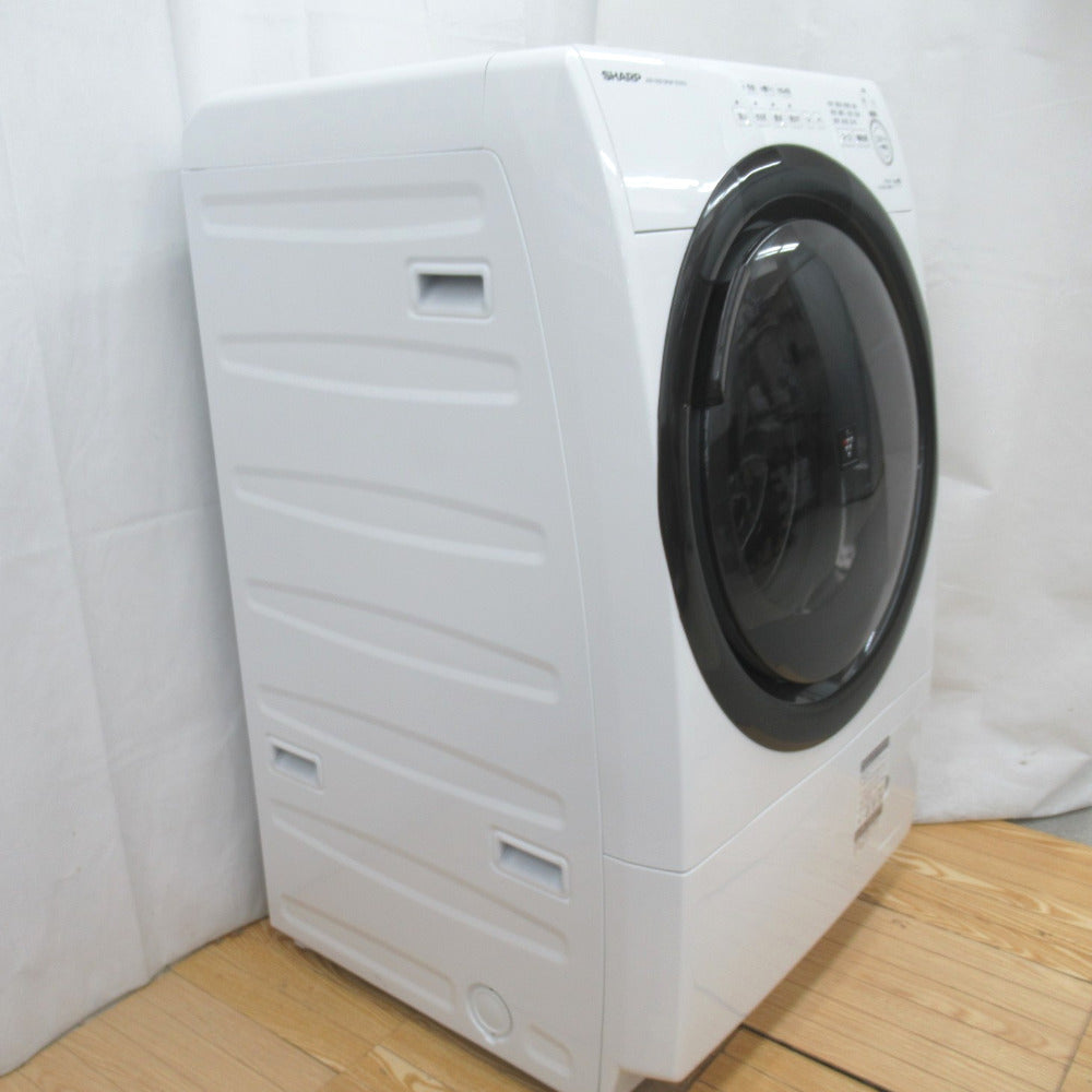 SHARP シャープ 洗濯機 ドラム式洗濯乾燥機 洗濯7kg/乾燥3.5kg 斜 右開き ES-S7G-WR クリスタルホワイト 2022年製 洗浄・除菌済み