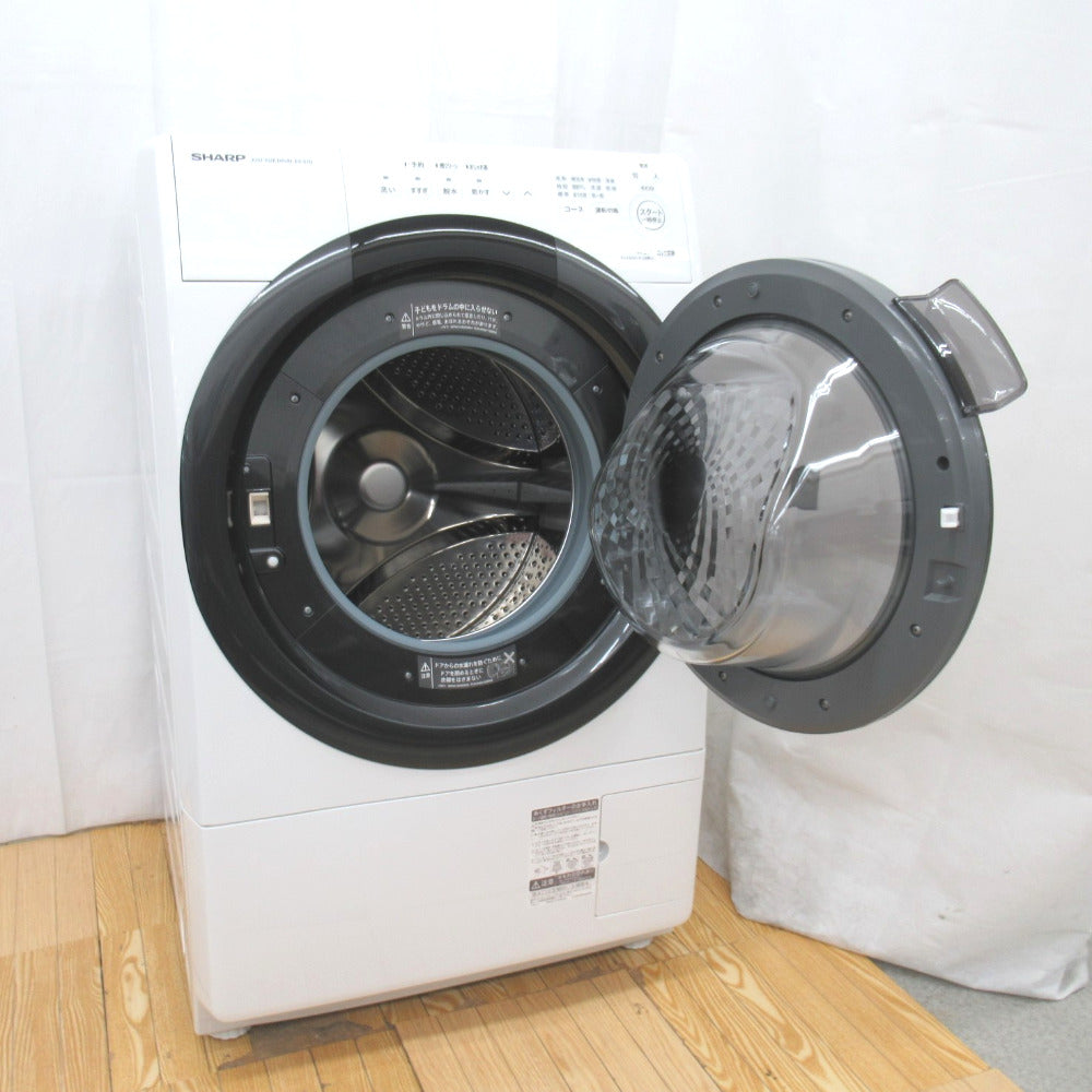 SHARP シャープ 洗濯機 ドラム式洗濯乾燥機 洗濯7kg/乾燥3.5kg 斜 右開き ES-S7G-WR クリスタルホワイト 2022年製 洗浄・除菌済み