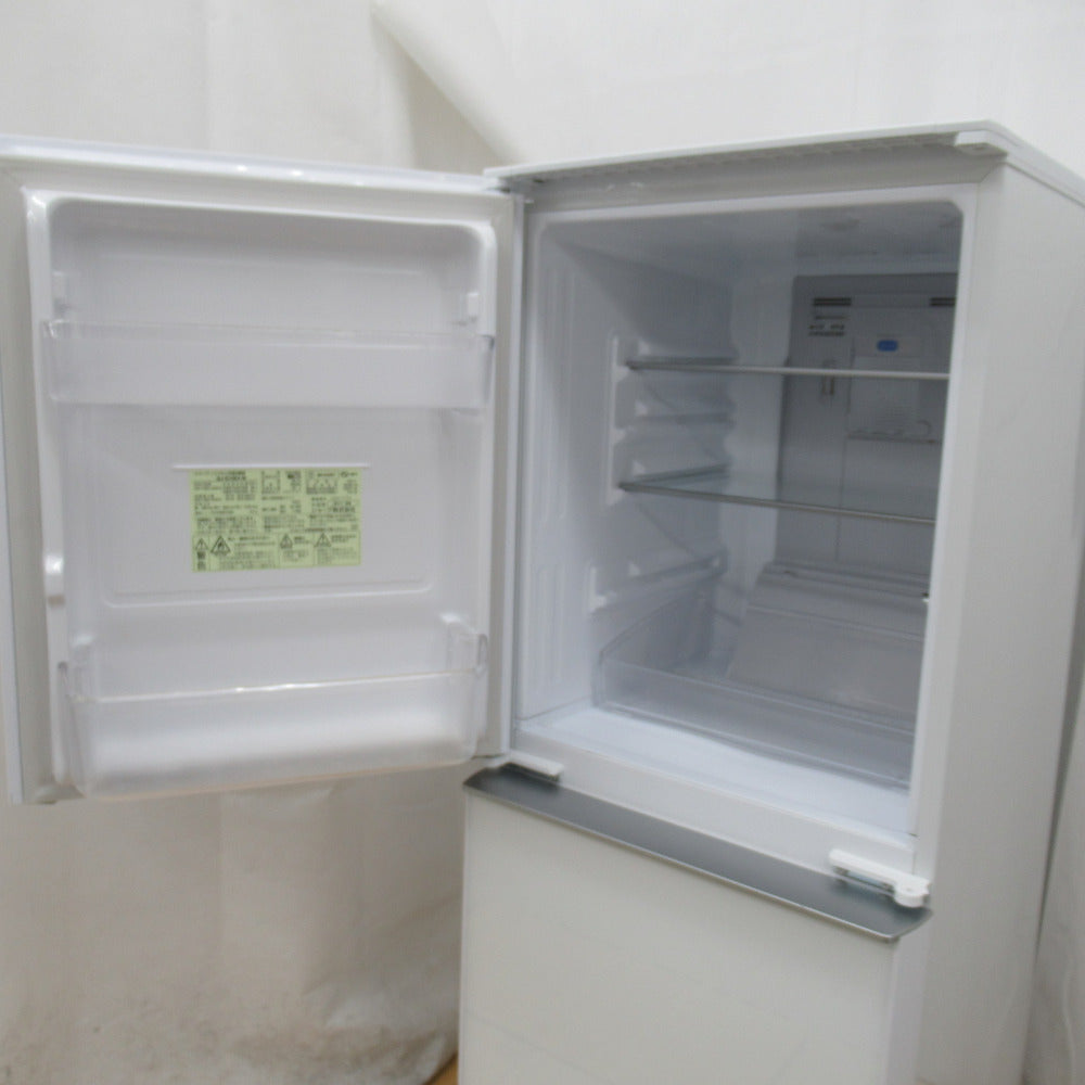 SHARP シャープ 冷蔵庫 冷蔵庫 137L 2ドア SJ-G14E4-W つけかえどっちもドア 濃度プラズマクラスター7000搭載 ホワイト  2017年製 一人暮らし 洗浄・除菌済み