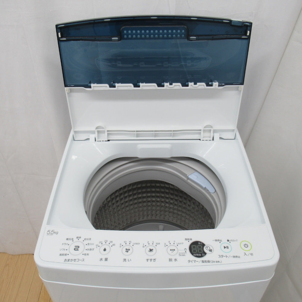 Haier ハイアール 全自動洗濯機 5.5kg JW-C55D-K 2021年製 ホワイト 