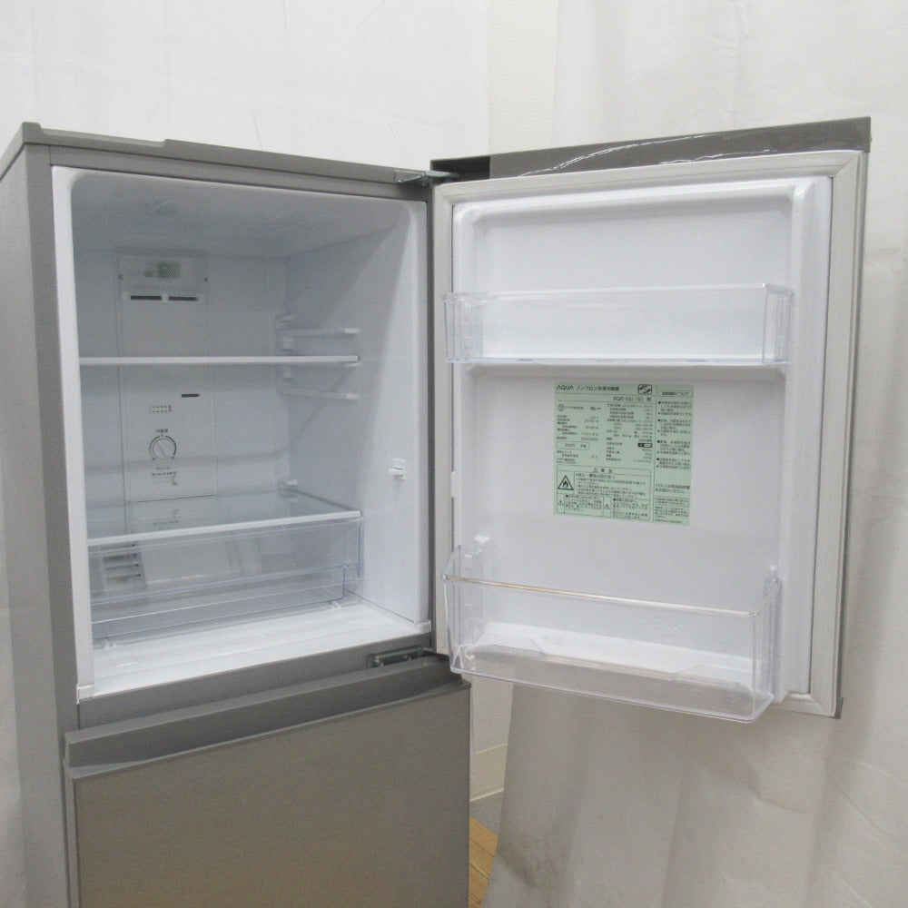 AQUA アクア 冷蔵庫 126L 2ドア AQR-13J ブラッシュシルバー 2020年製 一人暮らし 洗浄・除菌済み