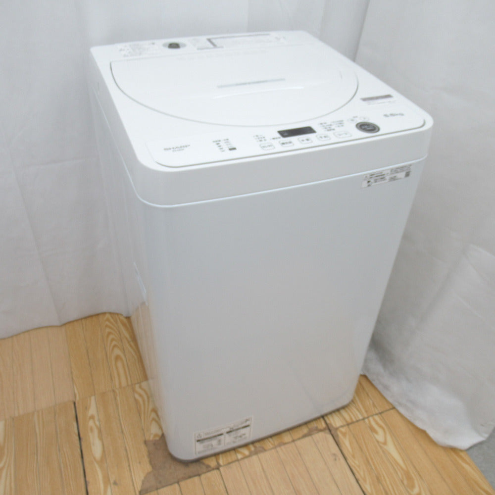 SHARP ES-GE5F-W のJoshinオリジナルモデル 5.5kg 全自動洗濯機 2022年 ...
