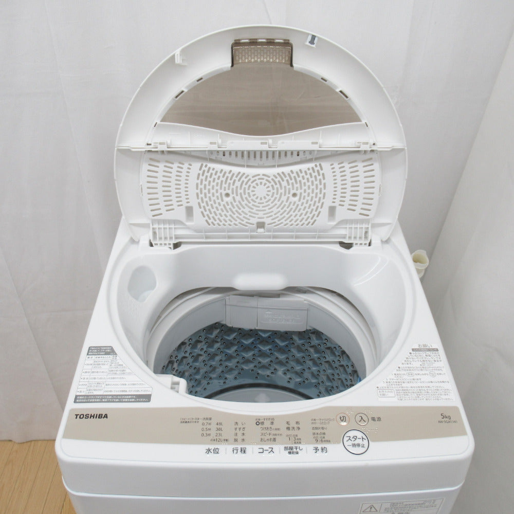 トオシバ 2022 全自動洗濯機 5kg AW-5GA1(W)