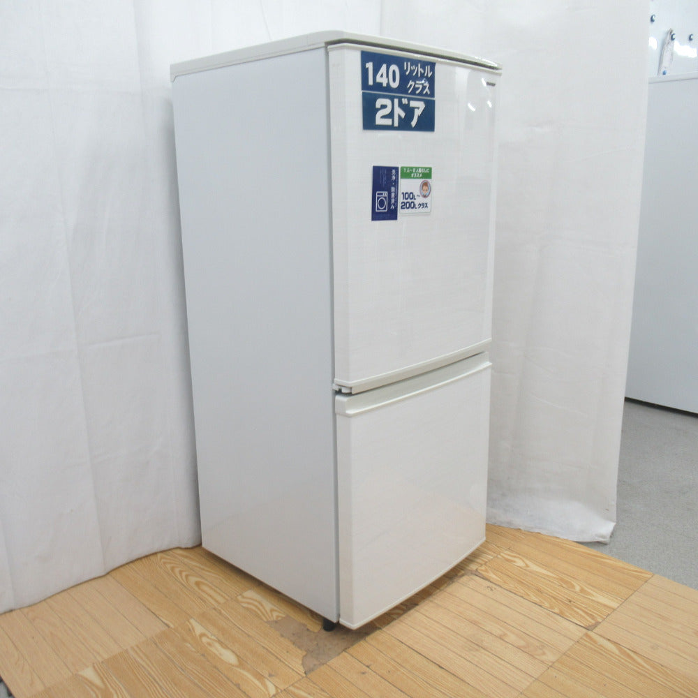 SHARP 2ドア冷蔵庫 SJ-D14D-W 137L ホワイト 一人暮らし用 - 冷蔵庫