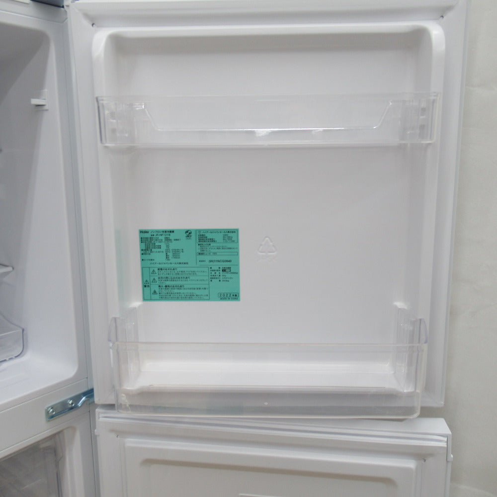 2022年製 Haier ノンフロン冷凍冷蔵庫 JR-NF121B 121L ホワイト