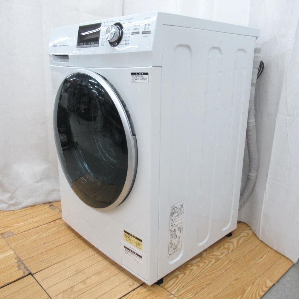 AQUA アクア ドラム式洗濯機 Hot Water Washing AQW-FV800E 8.0kg 2021年製 ホワイト 洗浄・除菌済み