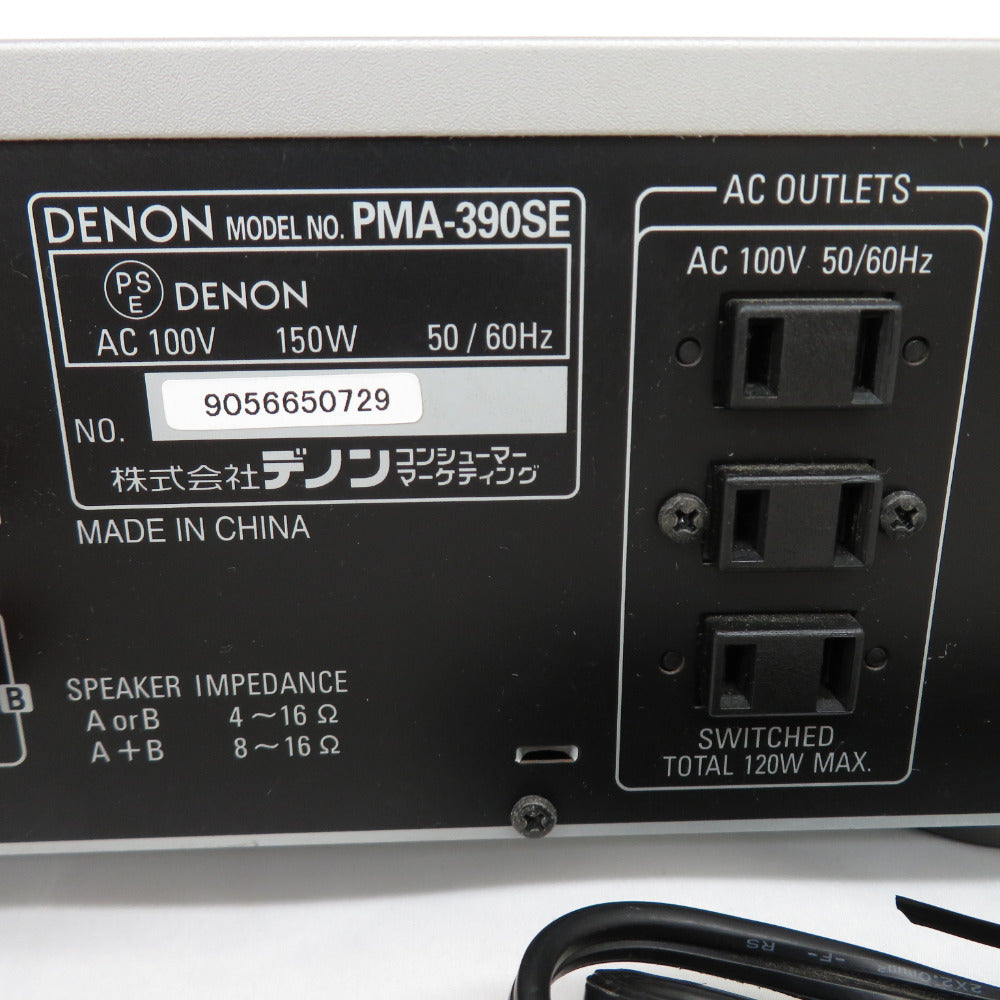 DENON (デノン) プリメインアンプ シルバー 本体のみ※リモコン欠品※ PMA-390SE