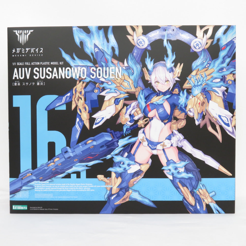 メガミデバイス 皇巫 スサノヲ 蒼炎 全高約220mm 1/1スケール プラモデル 成型色 KP681 KOTOBUKIYA コトブキヤ フィギュア 未開封品