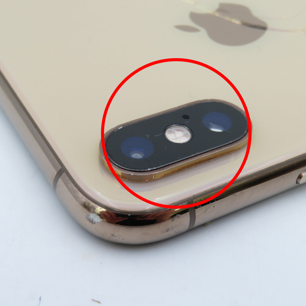 Apple iPhone XS (アイフォン テンエス) ジャンク品 docomo 256GB MTE22J/A ゴールド SIMロックあり  ネットワーク利用制限〇 背面割れあり 動作未確認