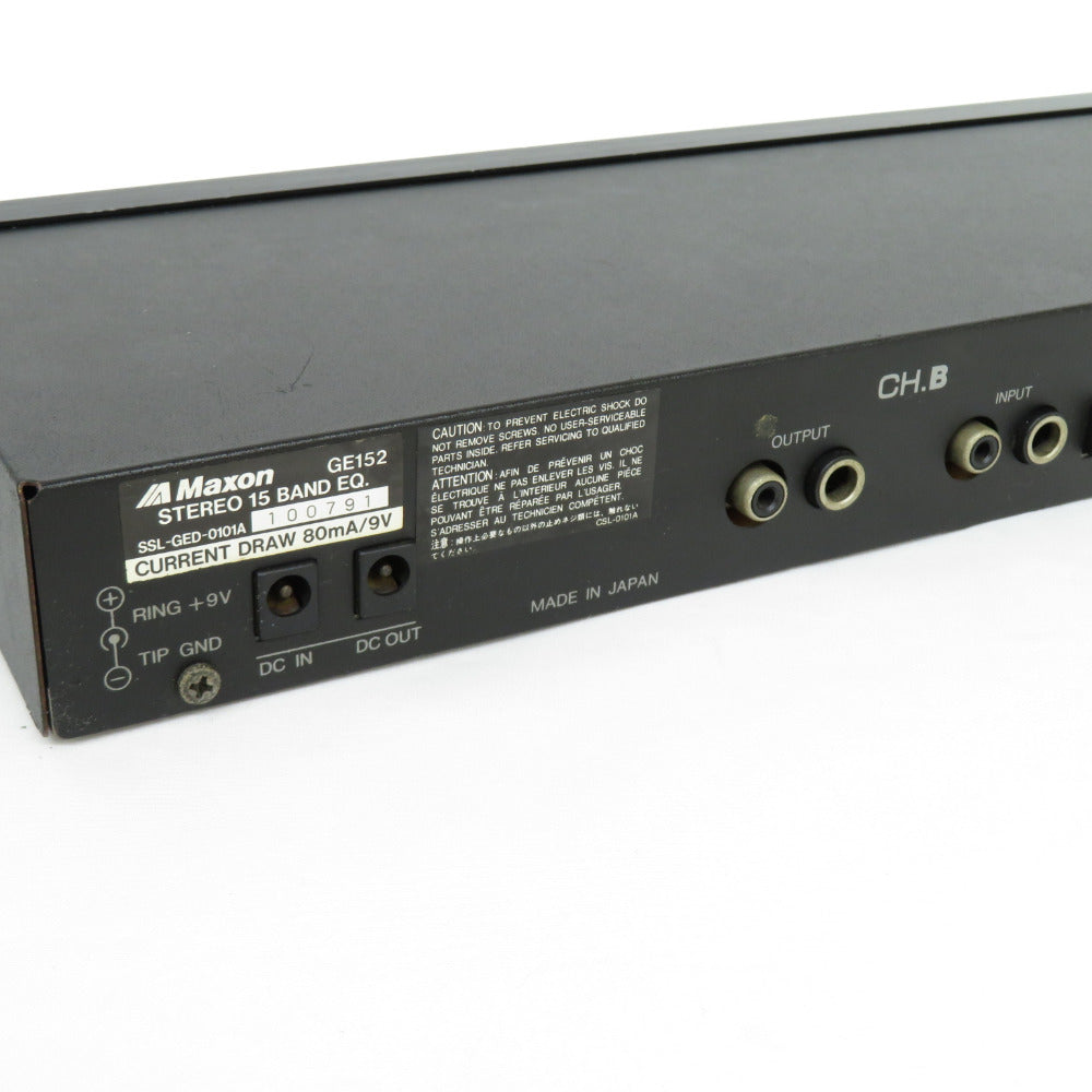 MAXON マクソン 音響機材 15バンド2chグラフィックイコライザー 本体のみ ※難あり※ GE152