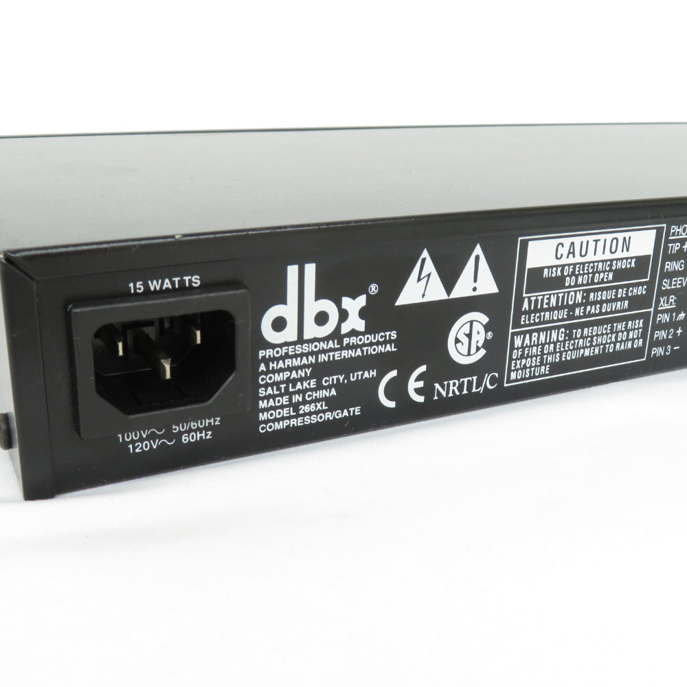 dbx ステレオコンプレッサー/ゲート 本体のみ 電源ケーブル無 266XL 音響機材
