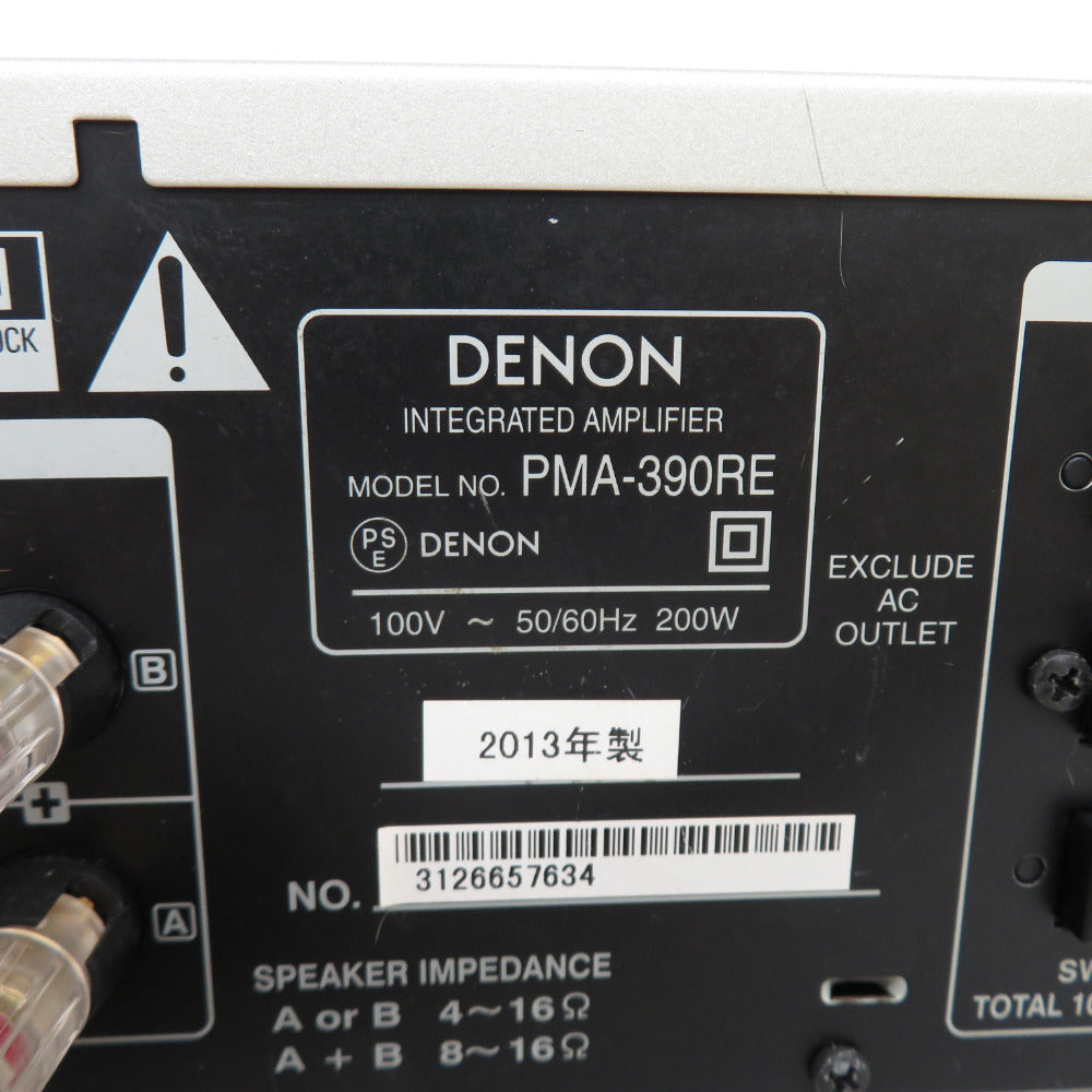 DENON (デノン) プリメインアンプ シルバー 本体のみ ※リモコン欠品※ PMA-390RE 動作未確認