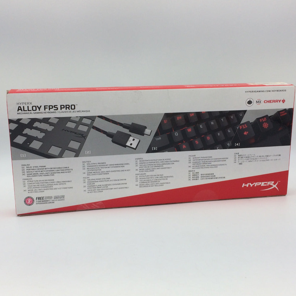 Kingston HyperX (キングストン ハイパーエックス) ゲーミングキーボード Alloy FPS Pro 青軸 有線 英字配列 HX-KB4BL1-US/WW 未開封品