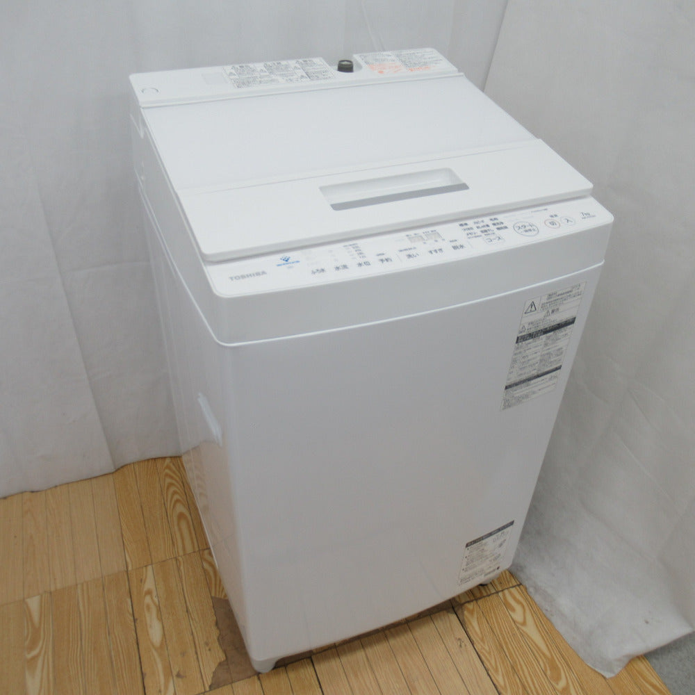 TOSHIBA 東芝 全自動電気洗濯機 ZABOON AW-7D7 グランホワイト 7.0kg 