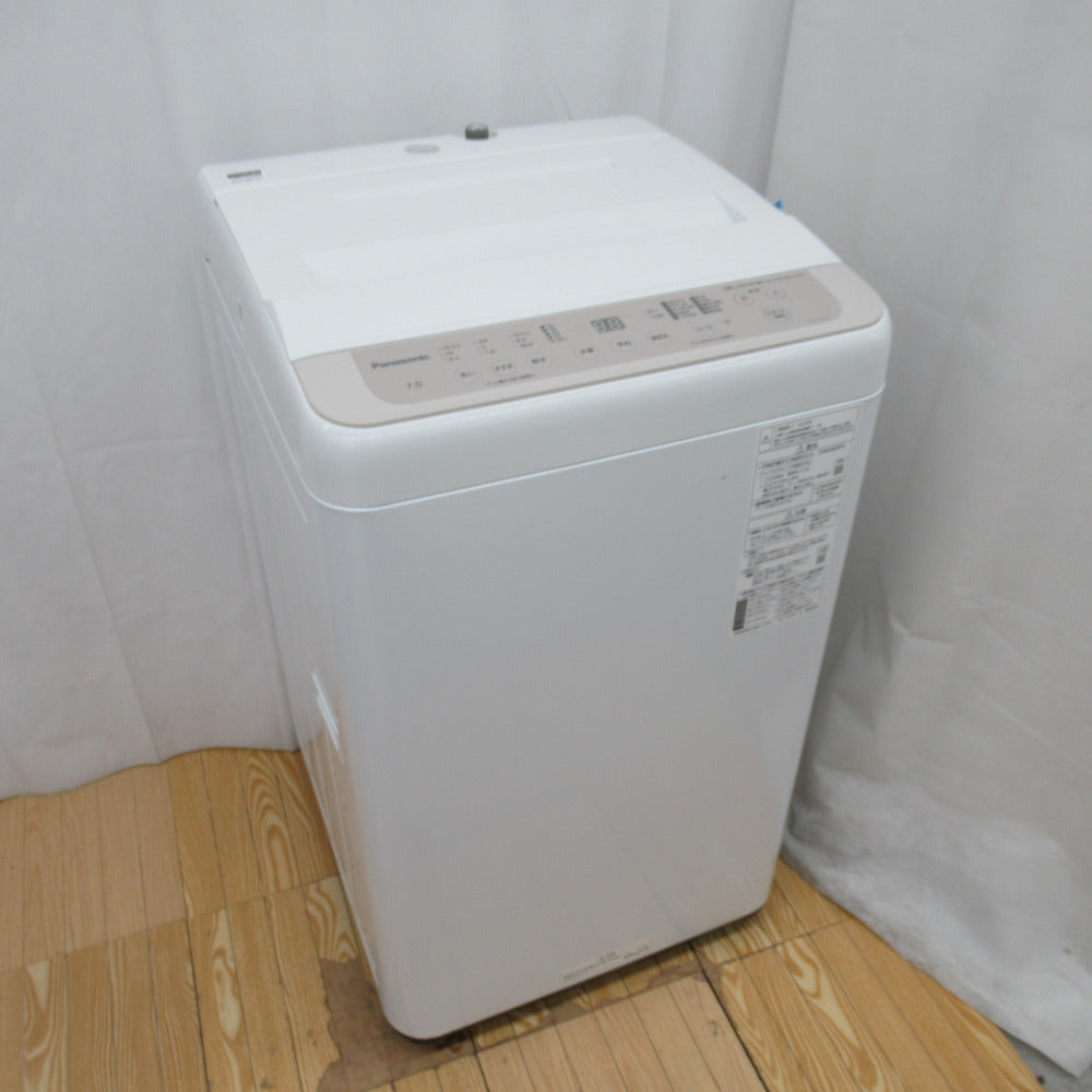 Panasonic パナソニック 全自動電気洗濯機 NA-F7PB1 7.0g 2023年製 エクリュベージュ 簡易乾燥機能付 洗浄・除菌済み