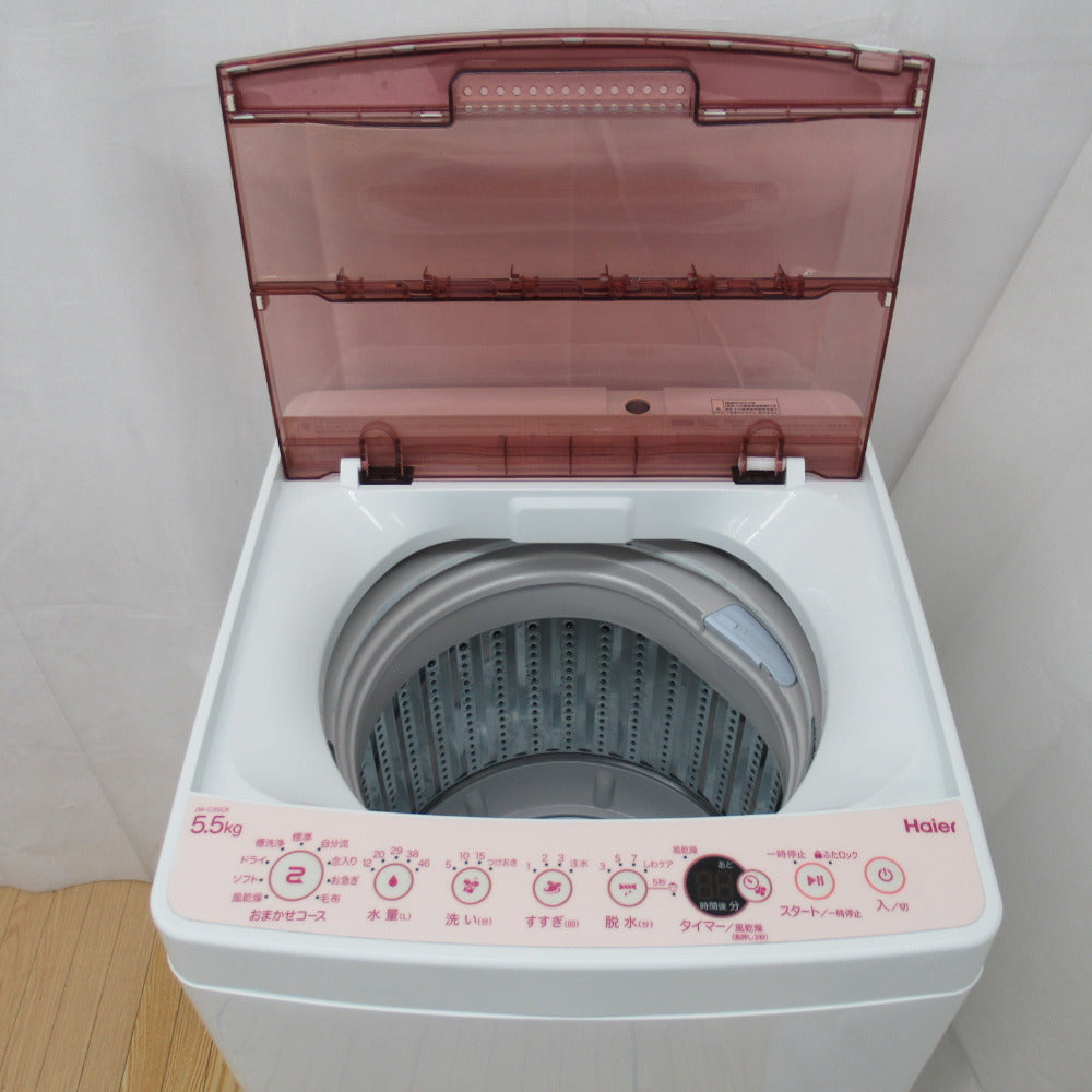 Haier ハハイアール 自動洗濯機 5.5kg JW-C55CK 2019年製 簡易乾燥機能 