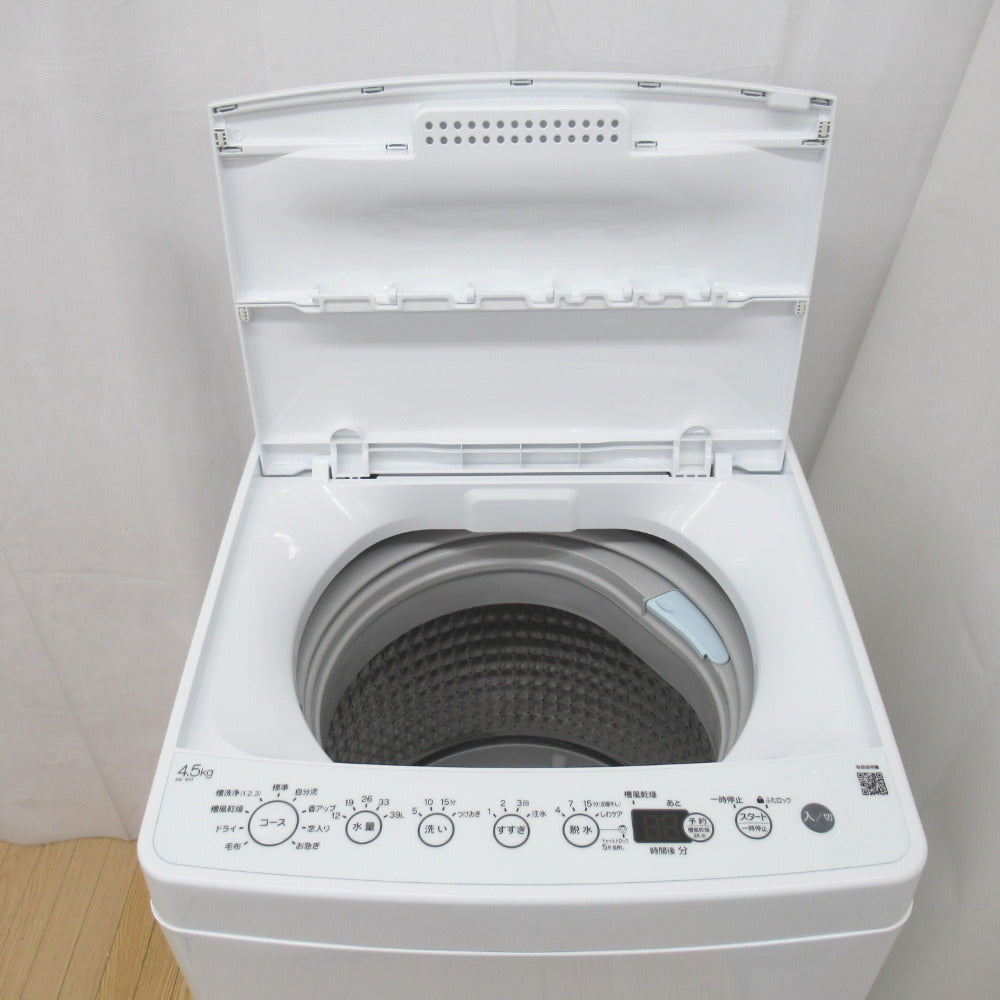 526×888×500mm全自動洗濯機  BW-45A-W [洗濯4.5kg /乾燥機能無 /上開き]