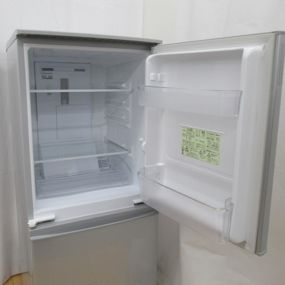 SHARP シャープ 冷蔵庫 137L 2ドア つけかえどっちもドア SJ-D14B-S 