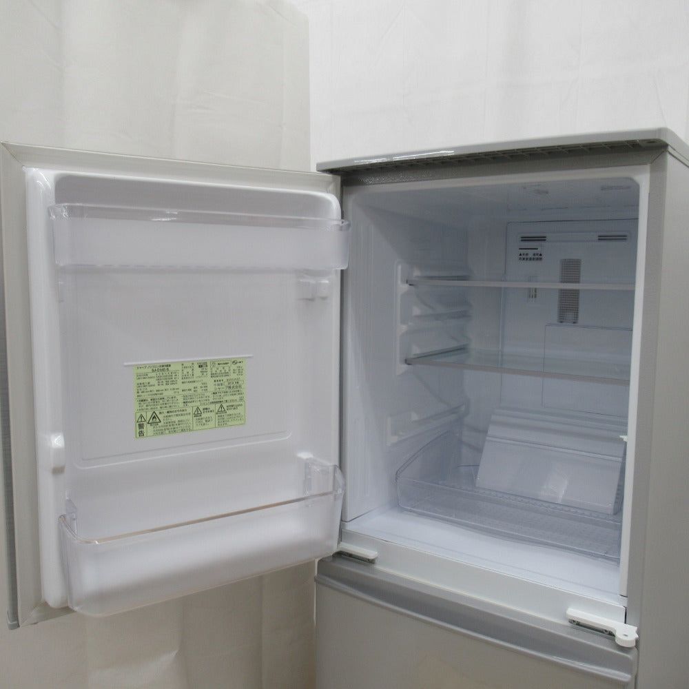 SHARP シャープ 冷蔵庫 137L 2ドア つけかえどっちもドア SJ-D14E-S 