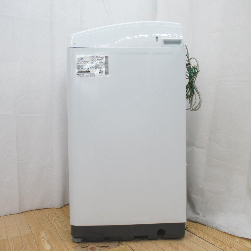 HITACHI 日立 全自動電気洗濯機 NW-50C 5.0kg 2018年製 ピュアホワイト 