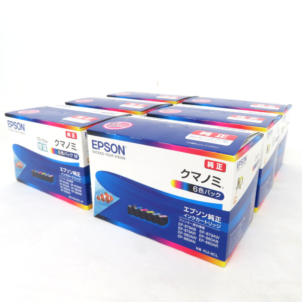 【未使用品/推奨消費期限切れ】6個セット エプソン EPSON「純正」インクカートリッジ (6色パック) KUI-6CL-M ジャンク 返品不可