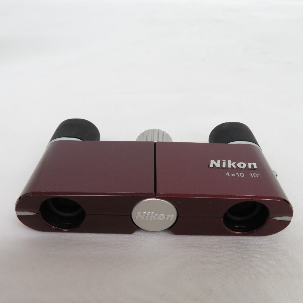 Nikon ニコン 双眼鏡 遊 4×10 DCF ワインレッド-