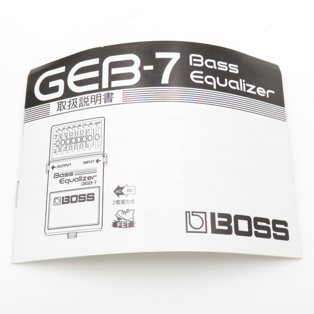 BOSS ボス エフェクター Bass Equalizer ベースイコライザー GEB-7