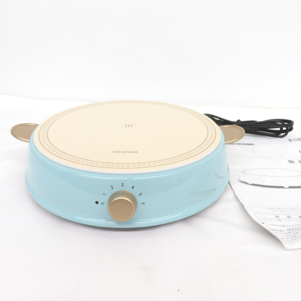 IRIS OHYAMA アイリスオーヤマ キッチン家電 IHクッキングヒーター ricopa 1400W デザイン アッシュブルー IHL-R14-AA