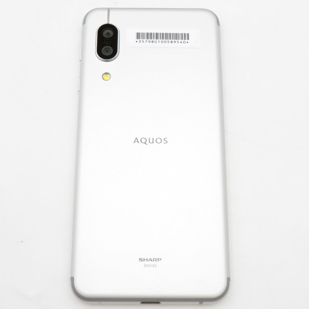 au版 AQUOS sense3 SHV45 シルバーホワイト SIMロック有 ネットワーク利用制限〇 美品