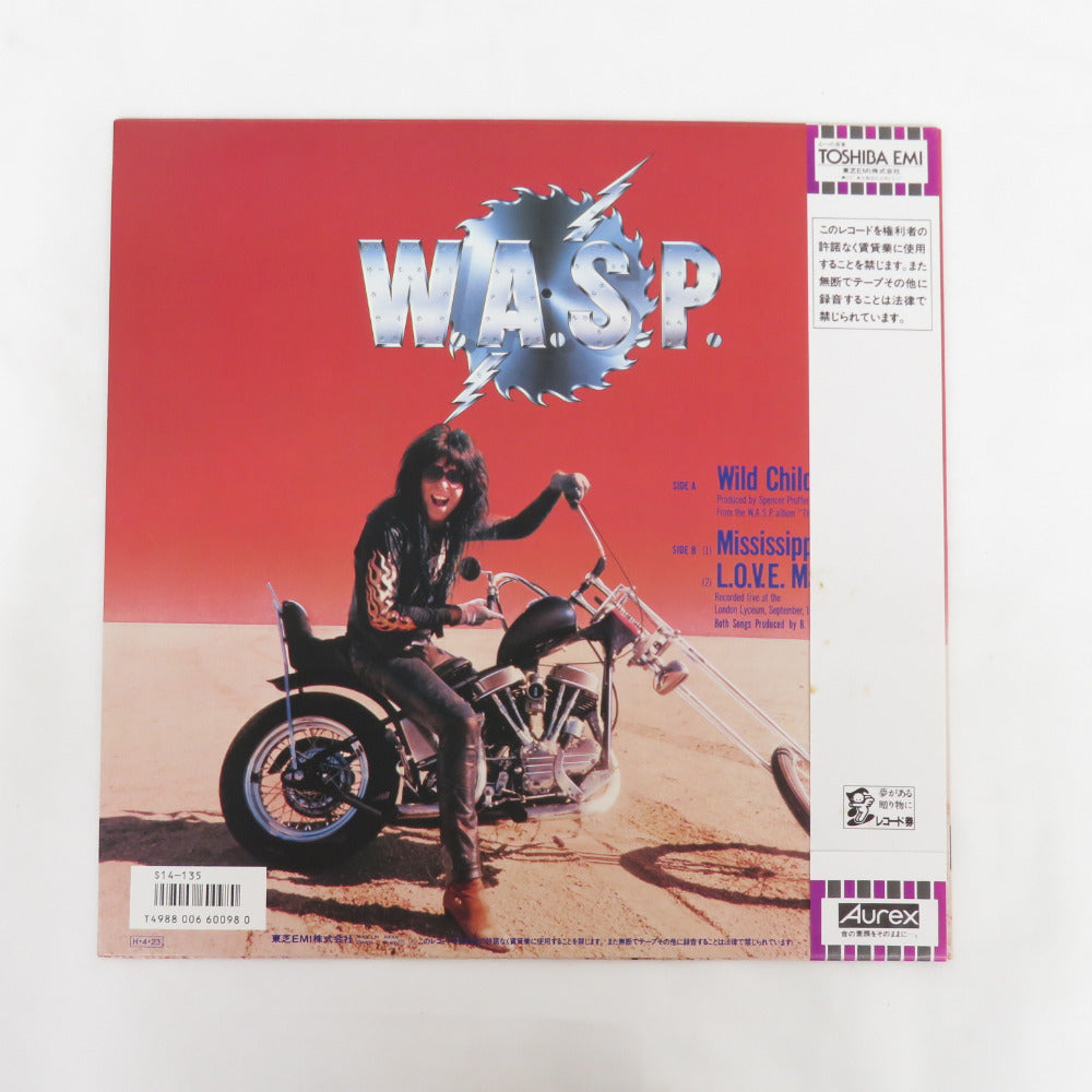 レコード ワスプ ワイルド・チャイルド 来日記念盤 LP盤 WASP Wild