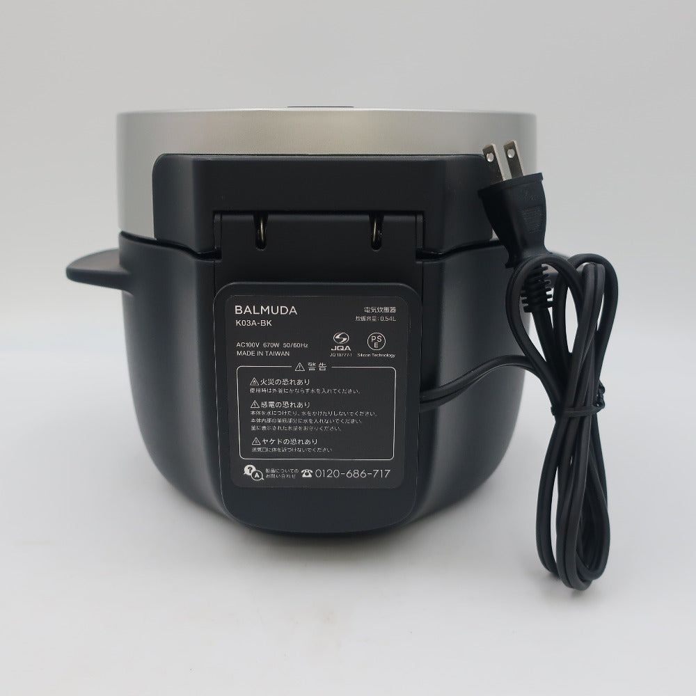 WEB限定カラー バルミューダ K03A-BK 炊飯器 炊飯器・餅つき機 