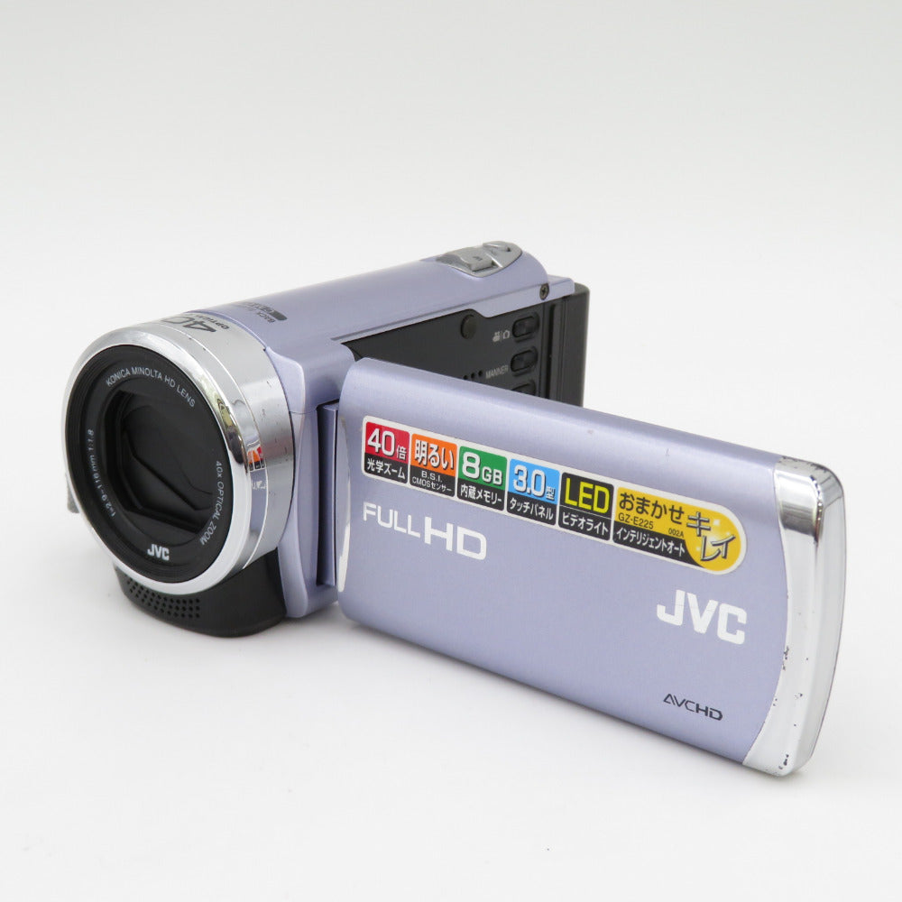 JVCケンウッド (ジェーブイシーケンウッド) ビデオカメラ ハンディカメラ EVERIO 動画125万画素 光学ズーム40倍 タッチパネル3.0型 フローラルバイオレット GZ-E225-V