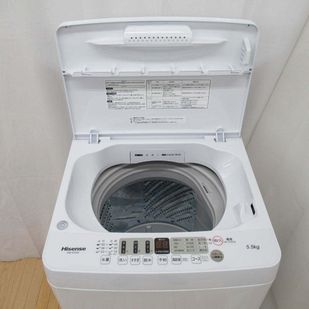 Hisence ハイセンス 全自動電気洗濯機 HW-E5504 5.5kg 2022年製 簡易 