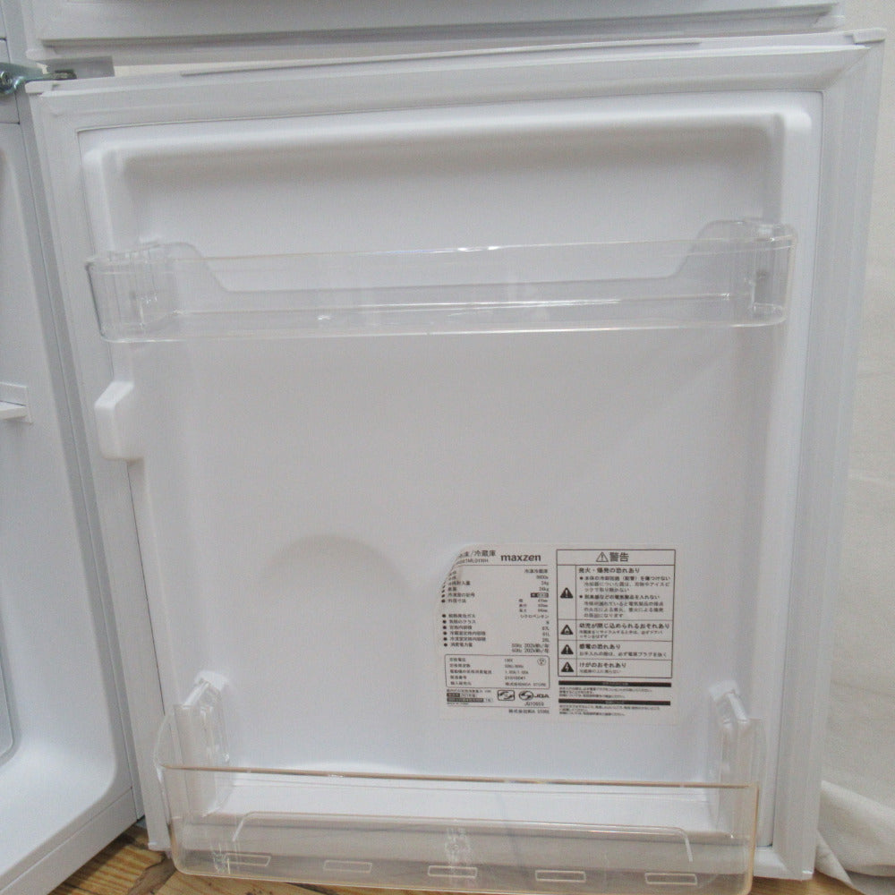 maxzen マクスゼン 冷蔵庫 87L 2ドア JR087ML01WH ホワイト 2021年製 