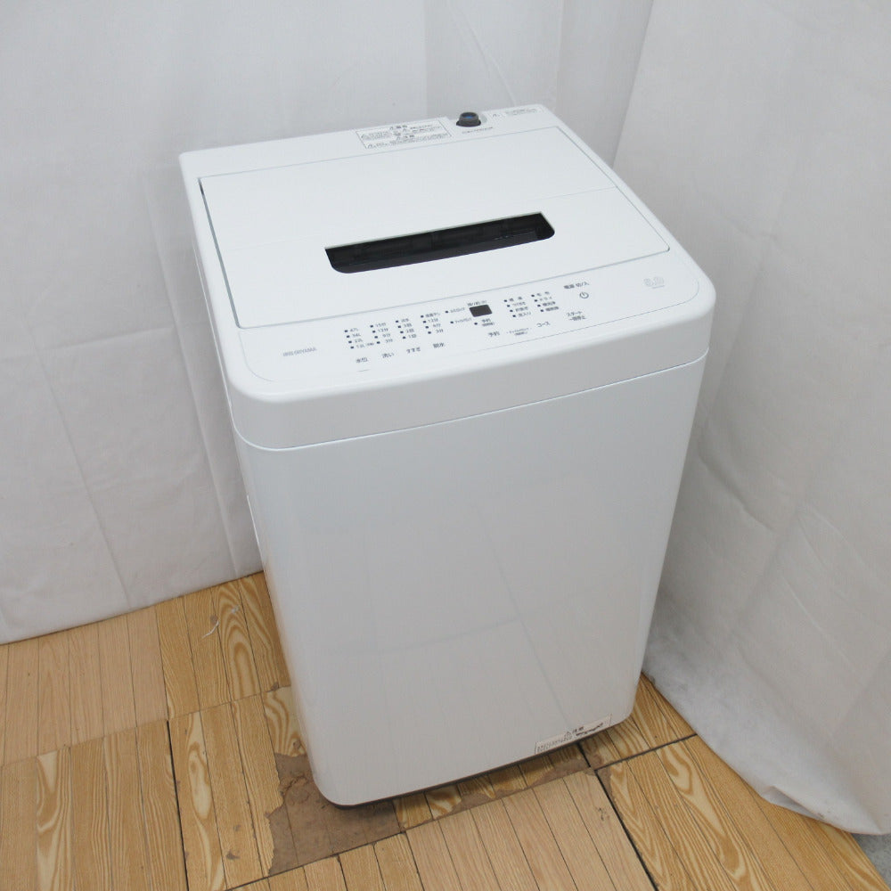IRIS OHYAMA アイリスオーヤマ 全自動電気洗濯機 IAW-T504 5.0kg 2023年製 ホワイト 一人暮らし 洗浄・除菌済み