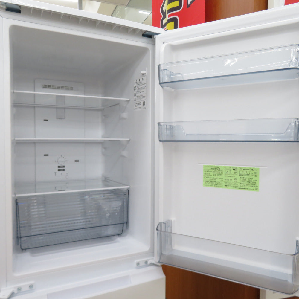 SHARP シャープ 冷蔵庫 179L 2ドア つけかえどっちもドア SJ-D18HJ ホワイト 2022年製 ジョーシンオリジナルモデル一人暮らし 洗浄・除菌済み