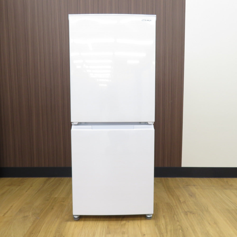 SHARP シャープ 冷蔵庫 152L 2ドア つけかえどっちもドア SJ-D15H-W ナチュラルホワイト 2022年製 一人暮らし 洗浄・除菌済み