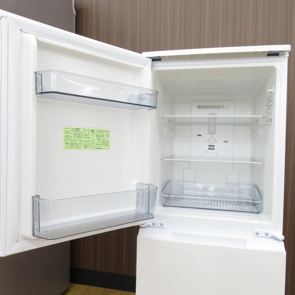 SHARP シャープ 冷蔵庫 152L 2ドア つけかえどっちもドア SJ-D15H-W ナチュラルホワイト 2022年製 一人暮らし 洗浄・除菌済み  ｜コンプオフ プラス – コンプオフプラス 公式ショップ