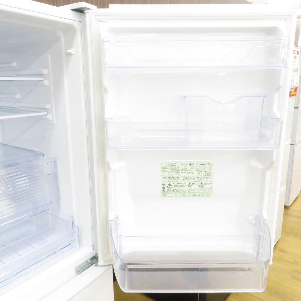 SHARP シャープ 冷蔵庫 280L 2ドア SJ-PD28E-W 2019年製 ホワイト 洗浄 