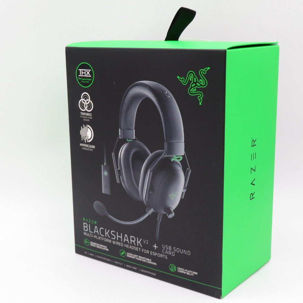 ゲーミングヘッドセット BlackShark V2 有線接続 USBサウンドカード付 Razer レーザー RZ04-03230100-R3M1