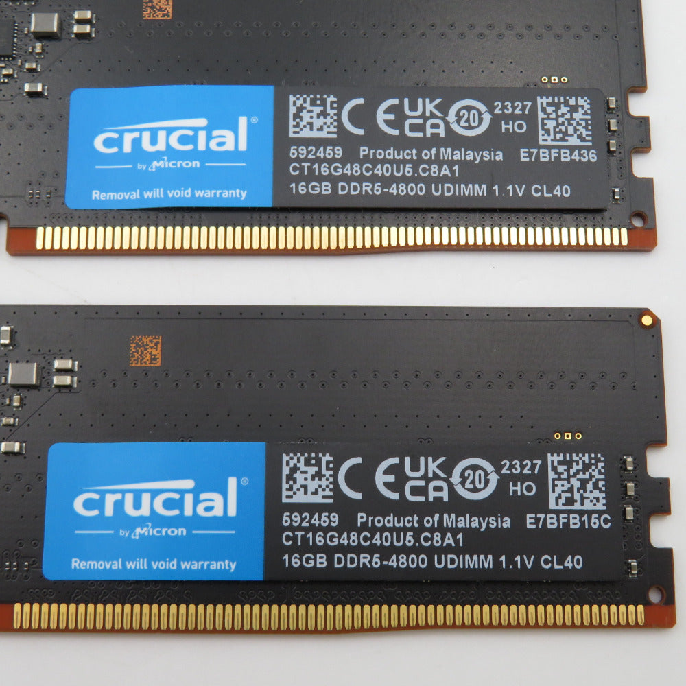 Crucial デスクトップPC用メモリ 16GB 2枚 DDR5-4800 UDIMM CT16G48C4005