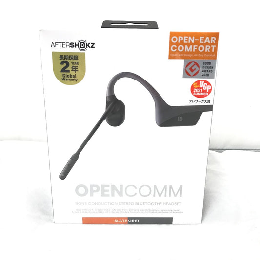 SHOKZ 骨伝導イヤホン OpenComm-Slate Grey  AFT-EP-000026 未使用品