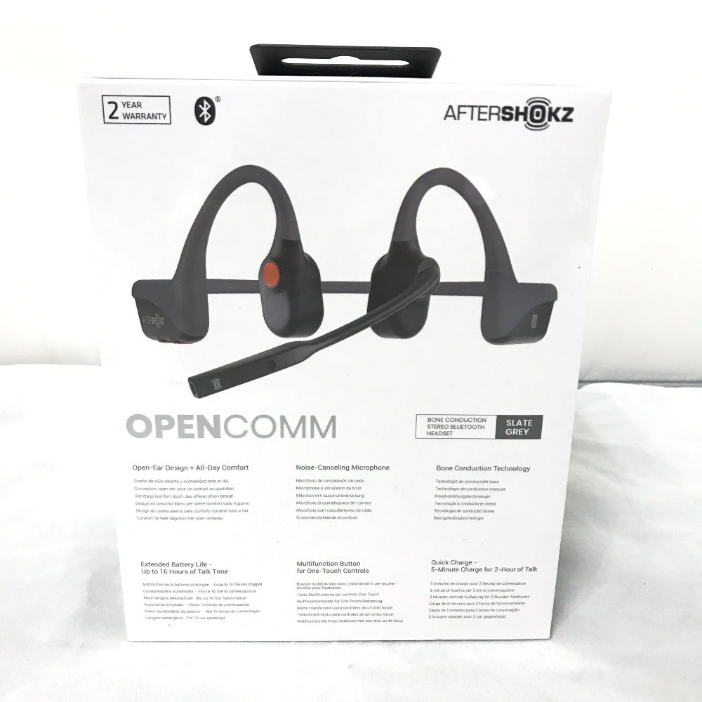 SHOKZ 骨伝導イヤホン OpenComm-Slate Grey  AFT-EP-000026 未使用品