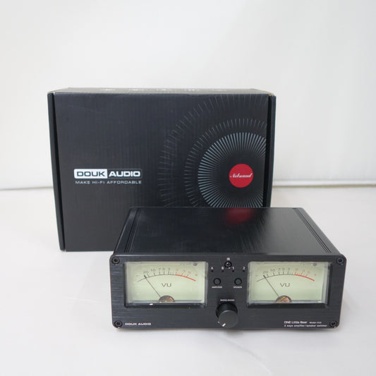 オーディオ機器 [Douk Audio] デュアルアナログVUメーター オーディオスイッチャーボックス XX-VU3 美品
