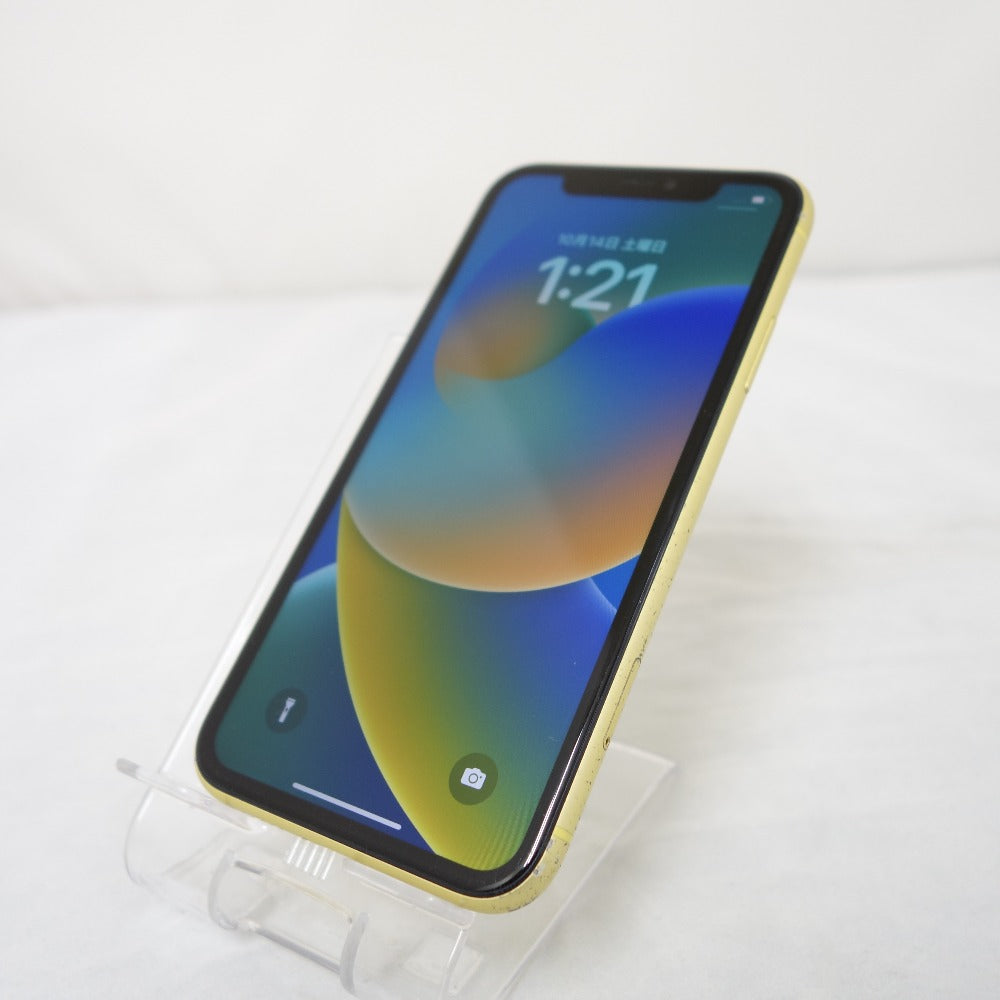 ジャンク品 [SIMフリー版] Apple iPhone 11 (アイフォン イレブン) 128GB イエロー SIMロックなし 状態難 MWM42J/A