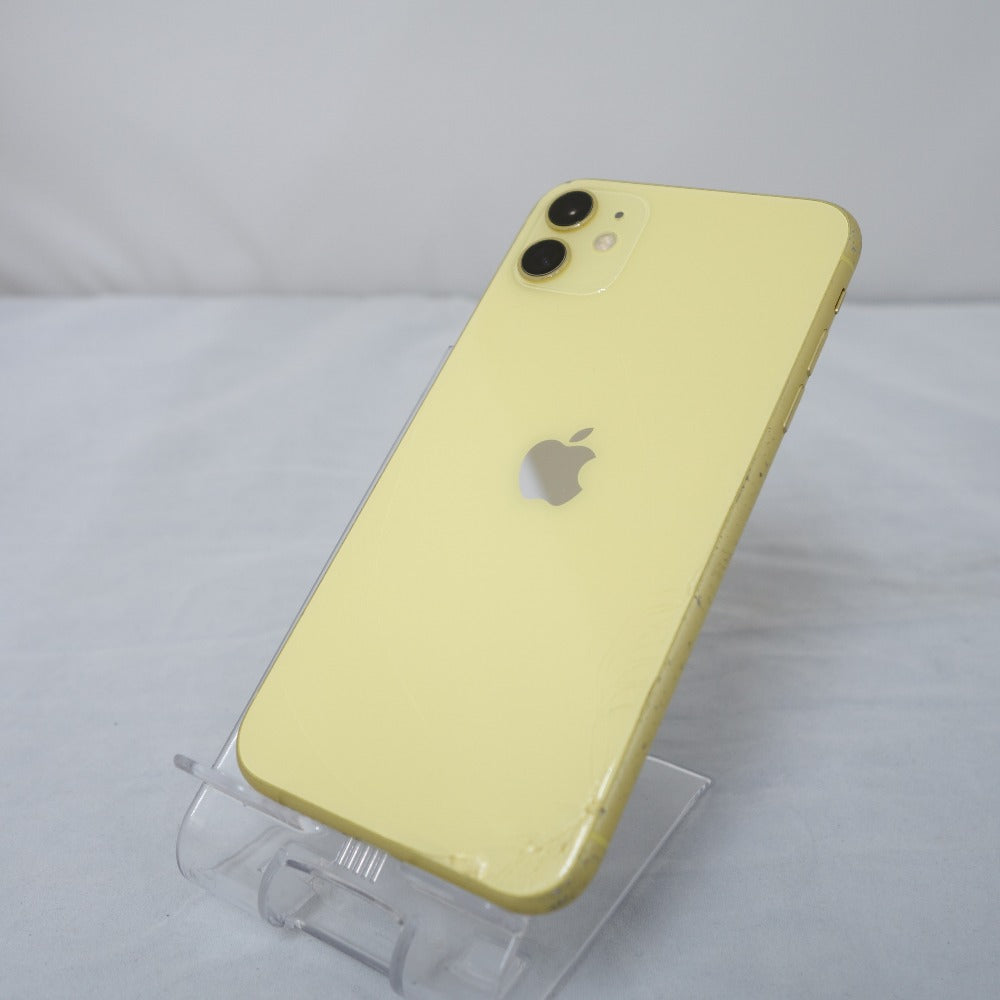 ジャンク品 [SIMフリー版] Apple iPhone 11 (アイフォン イレブン) 128GB イエロー SIMロックなし 状態難 MWM42J/A