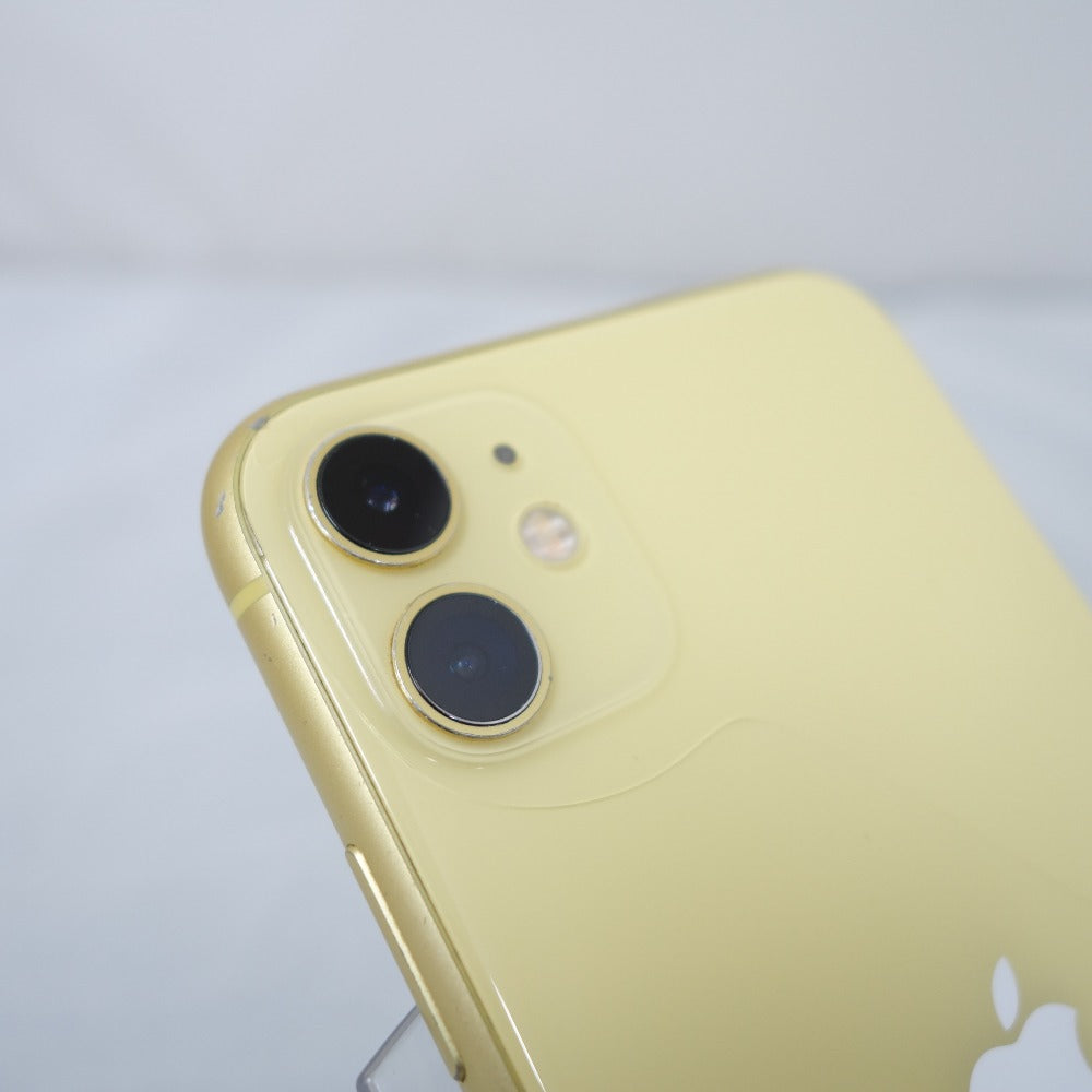 ジャンク品 [SIMフリー版] Apple iPhone 11 (アイフォン イレブン) 128GB イエロー SIMロックなし 状態難 MWM42J/A