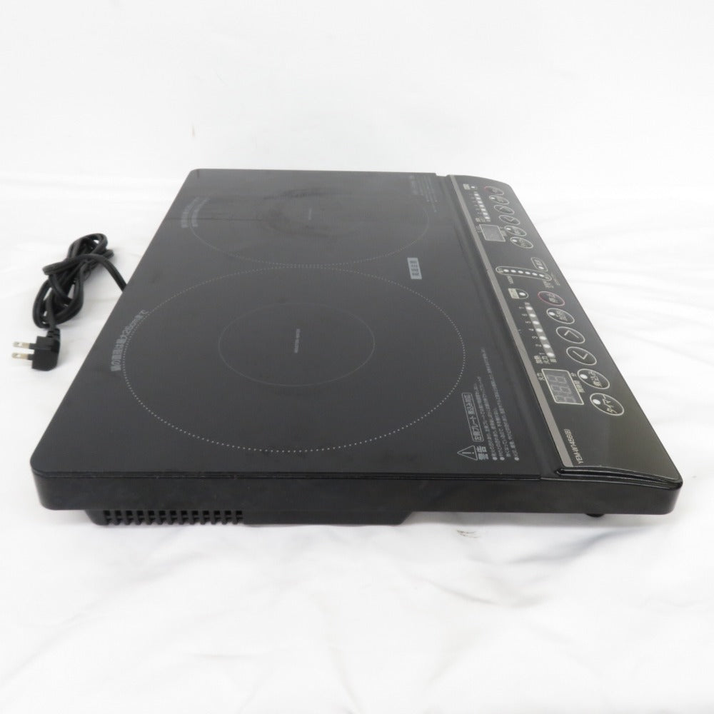 山善 ヤマゼン キッチン家電 IHクッキングヒーター 2口 IHコンロ 1400W 卓上 ブラック  YEM-W1456