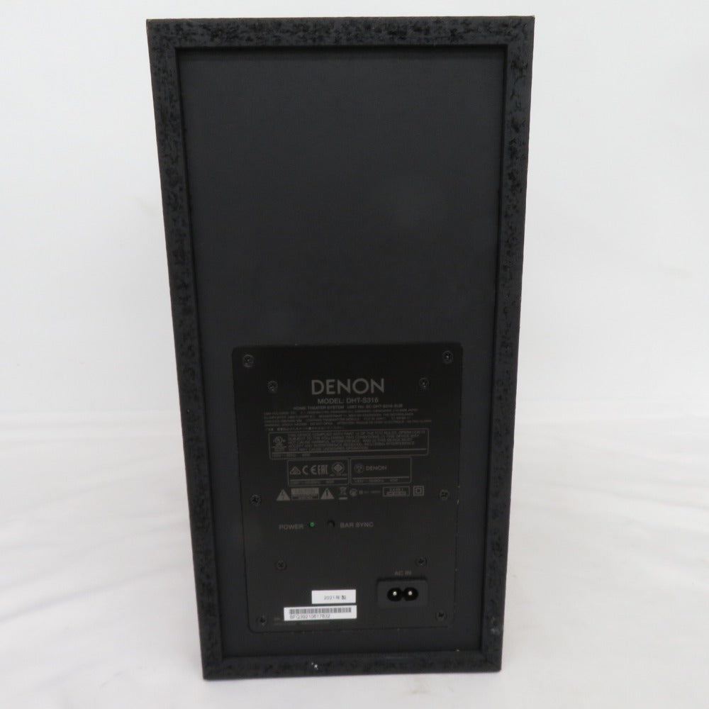 DENON デノン オーディオ機器 サウンドバー ホームシアターシステム DHT-S316 Bluetooth対応 美品