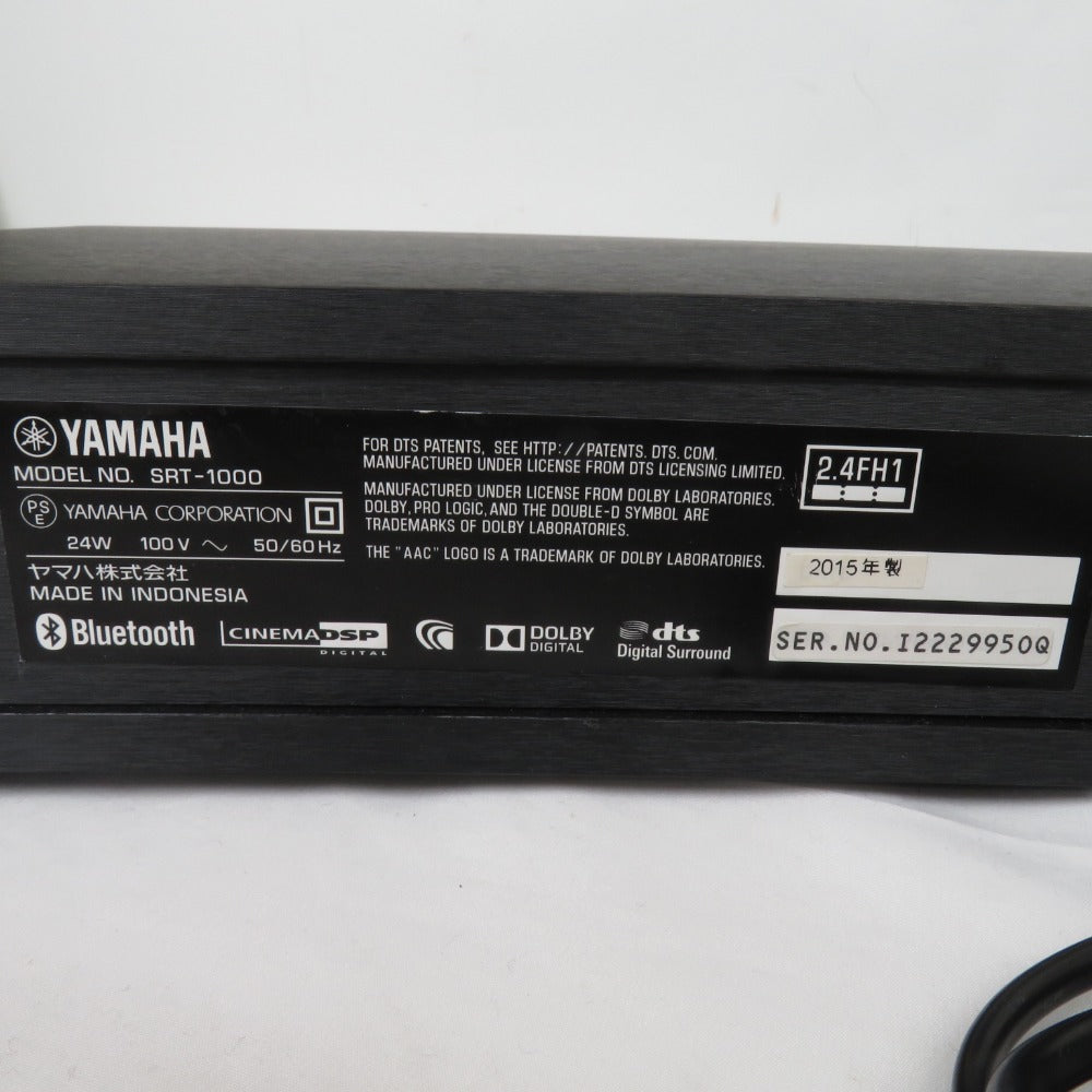 YAMAHA ヤマハ オーディオ機器 SRT-1000 TVサラウンドシステム Bluetooth対応 ブラック 難あり